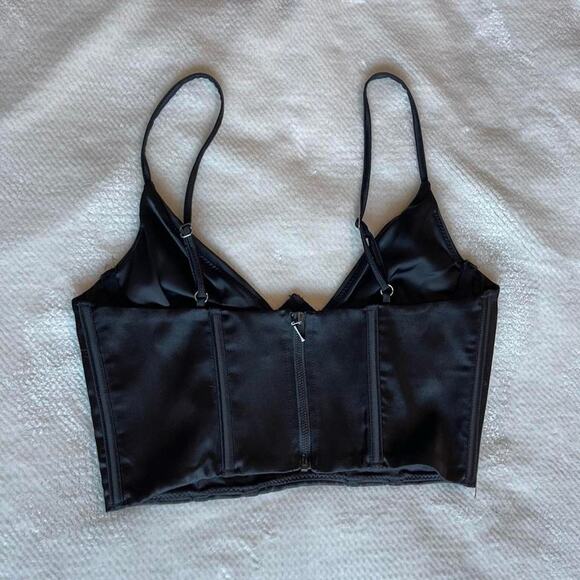 White fox black bustier crop - Picture 3 of 3